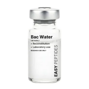 Bac Water research peptide vial, Easy Peptides