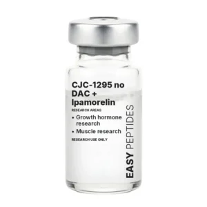 CJC-1295 no DAC + Ipamorelin research peptide vial, Easy Peptides