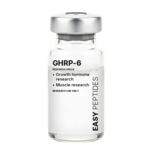 GHRP-6 research peptide vial, Easy Peptides