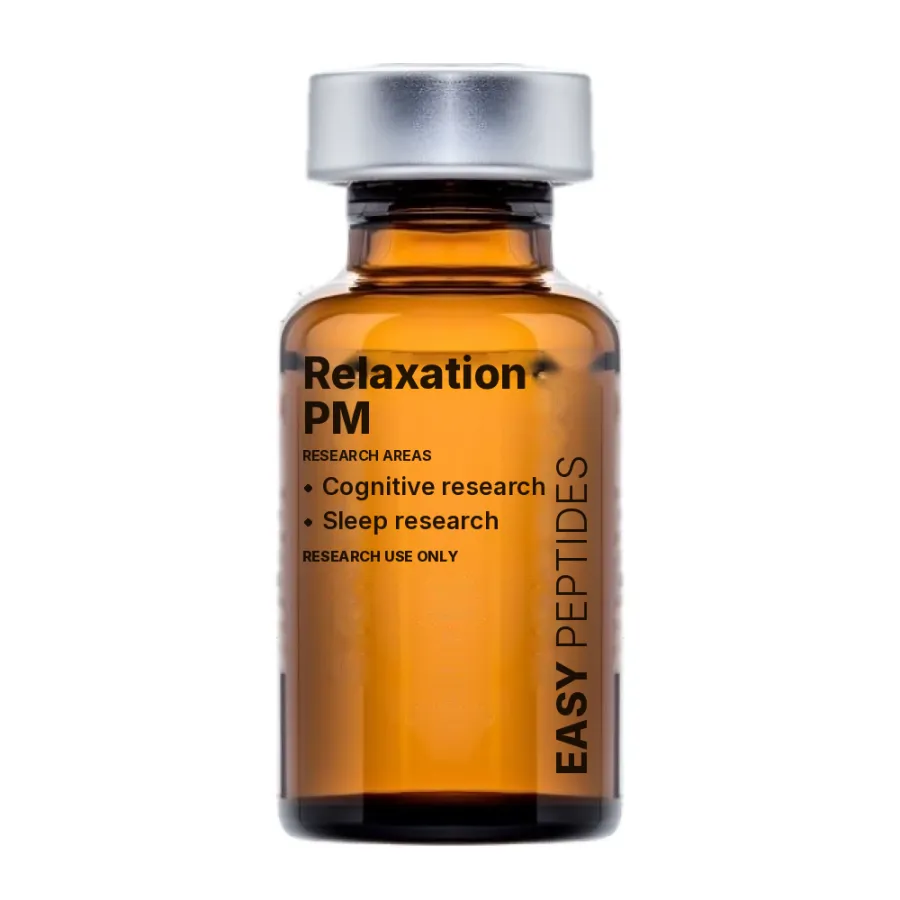 Relaxation PM vial Relaxation PM research peptide vial, Easy Peptides