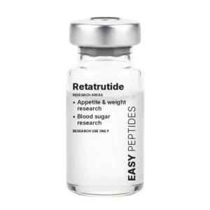 Retatrutide research peptide vial, Easy Peptides