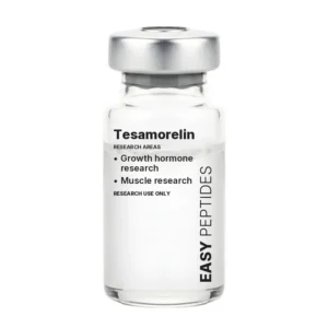 Tesamorelin research peptide vial, Easy Peptides